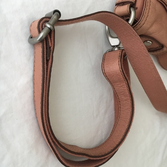 Fossil Messenger Bag Pink Satchel Crossbody - Picture 7 of 8